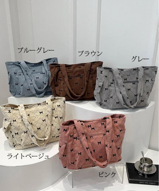送料無料 新品 コーデュロイ マルチポケットトートバッグ < 女性ファッション  送料無料 新品 コーデュロイ マルチポケットトートバッグ < 女性ファッションの