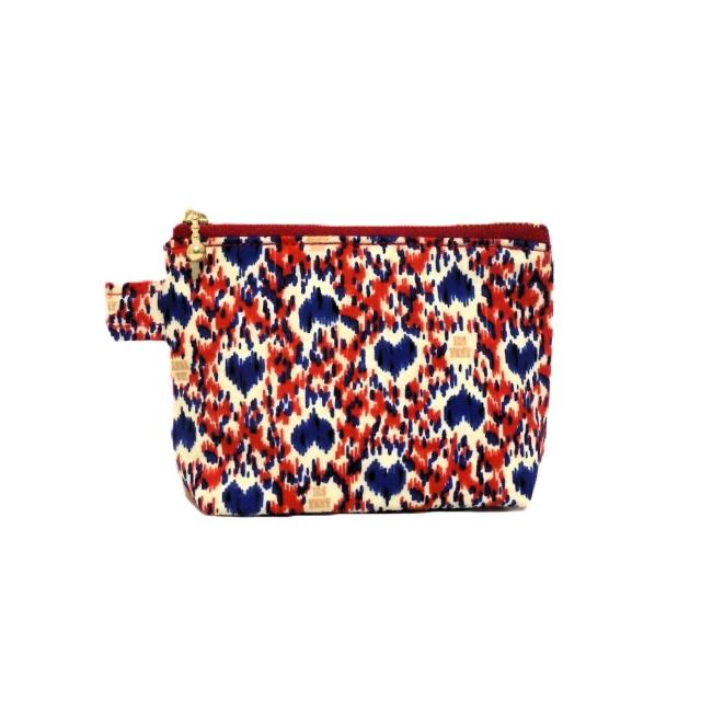 【13p幅】◆ANNA SUI◆アナスイ◆青いハート×赤地◆ファスナーポーチ < 女性ファッション 【13p幅】◆ANNA SUI◆アナスイ◆青いハート×赤地◆ファスナーポーチ < 女性ファッションの