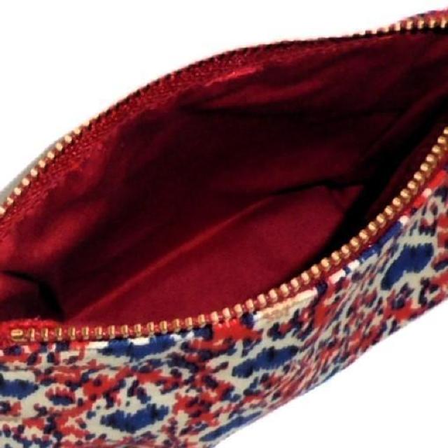 【13p幅】◆ANNA SUI◆アナスイ◆青いハート×赤地◆ファスナーポーチ < 女性ファッション 【13p幅】◆ANNA SUI◆アナスイ◆青いハート×赤地◆ファスナーポーチ < 女性ファッションの