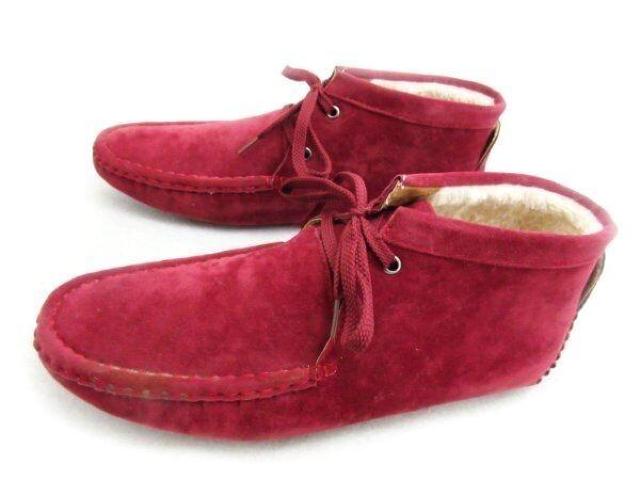 1円~C833新品カジュアルボア編上げブーツ25aWINE♂ < 男性ファッション  1円~C833新品カジュアルボア編上げブーツ25aWINE♂  < 男性ファッションの