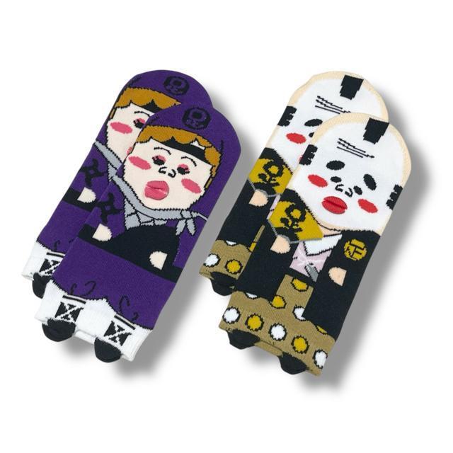 【新品/23〜25cm】あしもとさん家☆靴下2足セット/バカ殿&忍者 < 女性ファッション 【新品/23〜25cm】あしもとさん家☆靴下2足セット/バカ殿&忍者 < 女性ファッションの