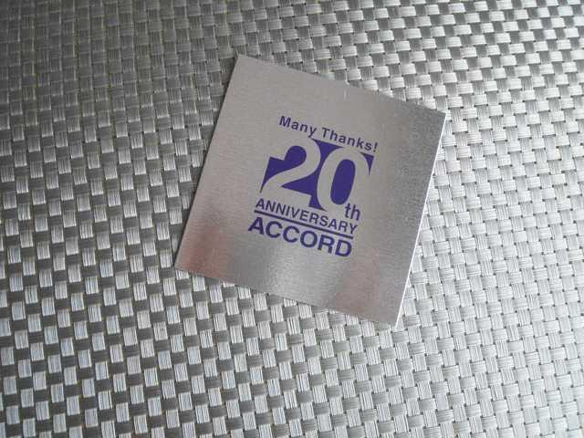 ● HONDA ACCORD アコード 20th ANNIVERSARY 送料サービス新品! < チケット/金券  ● HONDA ACCORD アコード 20th ANNIVERSARY 送料サービス新品!  < チケット/金券の