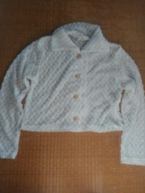 中古品 長袖 上着 ホワイト 春・秋用  < 女性ファッション  中古品 長袖 上着 ホワイト 春・秋用   < 女性ファッションの