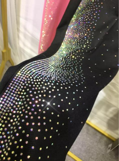 キラキララインストーン付き ワイドパンツ トレーナーパンツ ブラック 大きいサイズ < 女性ファッション  キラキララインストーン付き ワイドパンツ トレーナーパンツ ブラック 大きいサイズ < 女性ファッションの