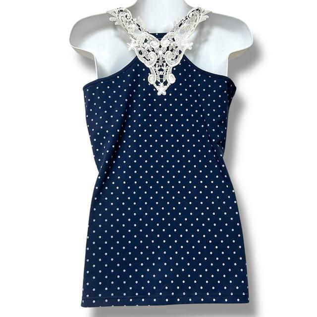 【L】BACKレース付ドット柄キャミ☆フェアリーグランジ☆ウィッシュコア < 女性ファッション  【L】BACKレース付ドット柄キャミ☆フェアリーグランジ☆ウィッシュコア < 女性ファッションの