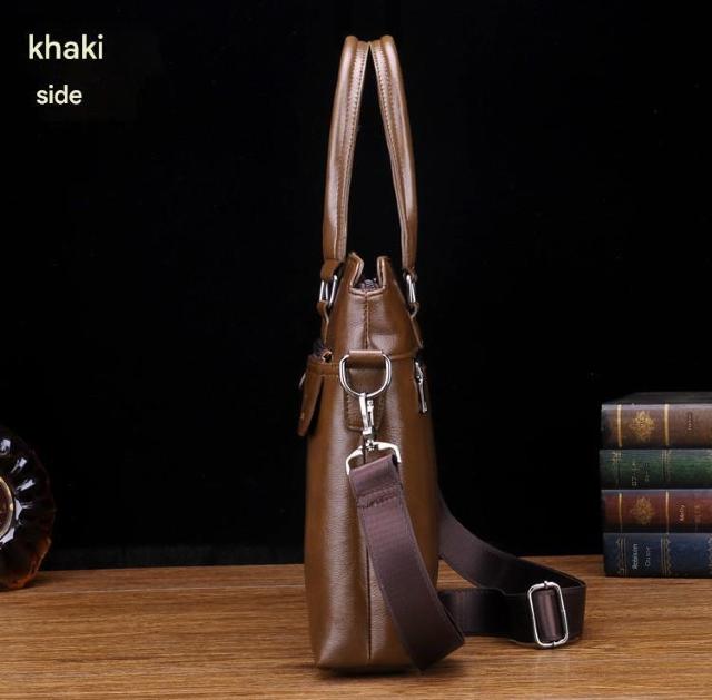 トートバッグ メンズ ビジネスバッグ ショルダーバッグ ブリーフケース カーキ < 男性ファッション トートバッグ メンズ ビジネスバッグ ショルダーバッグ ブリーフケース カーキ < 男性ファッションの