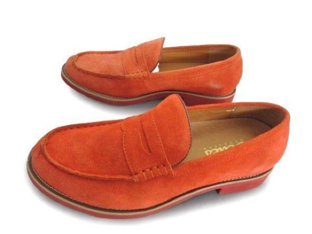 1円~C020新品Dedes本革スウェード/コインローファー25aORANGE♂ < 男性ファッション  1円~C020新品Dedes本革スウェード/コインローファー25aORANGE♂  < 男性ファッションの