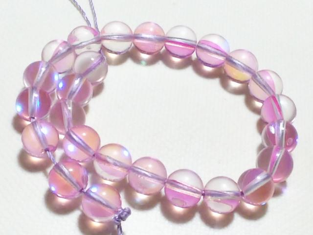 天然石★ルナフラッシュ(ピンク)8mm 半連 < 女性アクセサリー/時計  天然石★ルナフラッシュ(ピンク)8mm 半連 < 女性アクセサリー/時計の