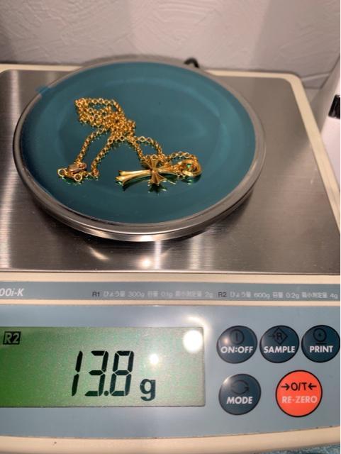 Chrome Hearts ゴールド22K クロスネックレス < 男性アクセサリー/時計 Chrome Hearts ゴールド22K クロスネックレス < 男性アクセサリー/時計の