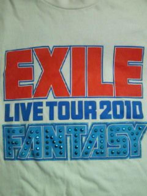 EXILE エグザイル ライブ コンサート ツアー 2010 FANTASY Tシャツ ホワイト Sサイズ 鋲 < タレントグッズ  EXILE エグザイル ライブ コンサート ツアー 2010 FANTASY Tシャツ ホワイト Sサイズ 鋲  < タレントグッズの