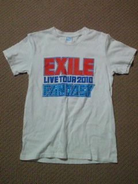 EXILE エグザイル ライブ コンサート ツアー 2010 FANTASY Tシャツ ホワイト Sサイズ 鋲 < タレントグッズ  EXILE エグザイル ライブ コンサート ツアー 2010 FANTASY Tシャツ ホワイト Sサイズ 鋲 < タレントグッズの