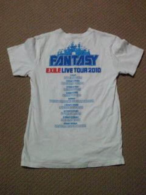 EXILE エグザイル ライブ コンサート ツアー 2010 FANTASY Tシャツ ホワイト Sサイズ 鋲 < タレントグッズ  EXILE エグザイル ライブ コンサート ツアー 2010 FANTASY Tシャツ ホワイト Sサイズ 鋲 < タレントグッズの