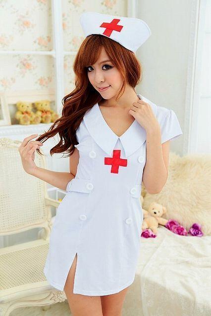 大きめボタンのセクシーナースコスプレ < 女性ファッション  大きめボタンのセクシーナースコスプレ < 女性ファッションの