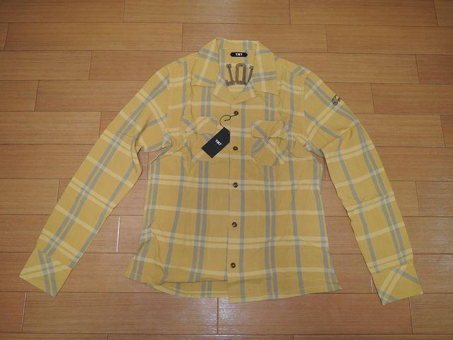 新品TMT背ロゴ開襟チェックシャツMマ刺繍ステッチBIG HOLIDAY < ブランド 新品TMT背ロゴ開襟チェックシャツMマ刺繍ステッチBIG HOLIDAY < ブランドの