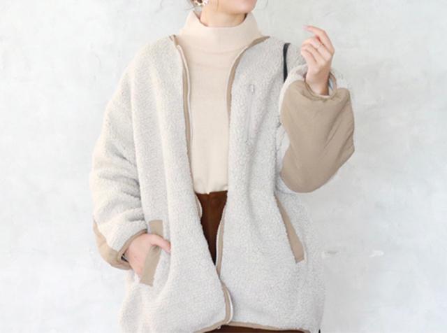 ボアブルゾン☆グレージュ < 女性ファッション  ボアブルゾン☆グレージュ  < 女性ファッションの