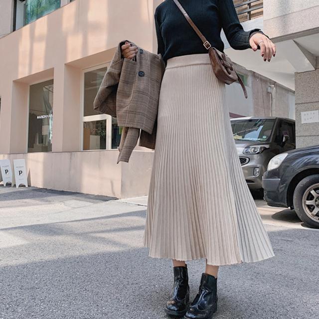 送料無料 新品 ニットスカート レディース ハイウエスト フレアスカート < 女性ファッション  送料無料 新品 ニットスカート レディース ハイウエスト フレアスカート < 女性ファッションの