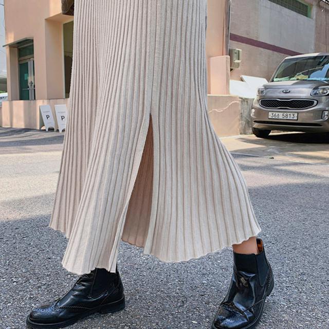 送料無料 新品 ニットスカート レディース ハイウエスト フレアスカート < 女性ファッション  送料無料 新品 ニットスカート レディース ハイウエスト フレアスカート < 女性ファッションの