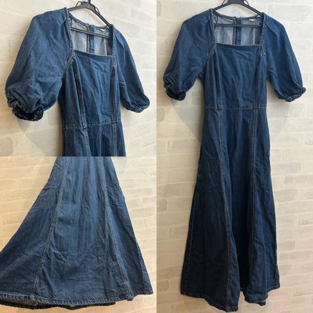 ZARA★ボリュームスリーブスクエアネックデニムロングワンピース★ < ブランド  ZARA★ボリュームスリーブスクエアネックデニムロングワンピース★ < ブランドの