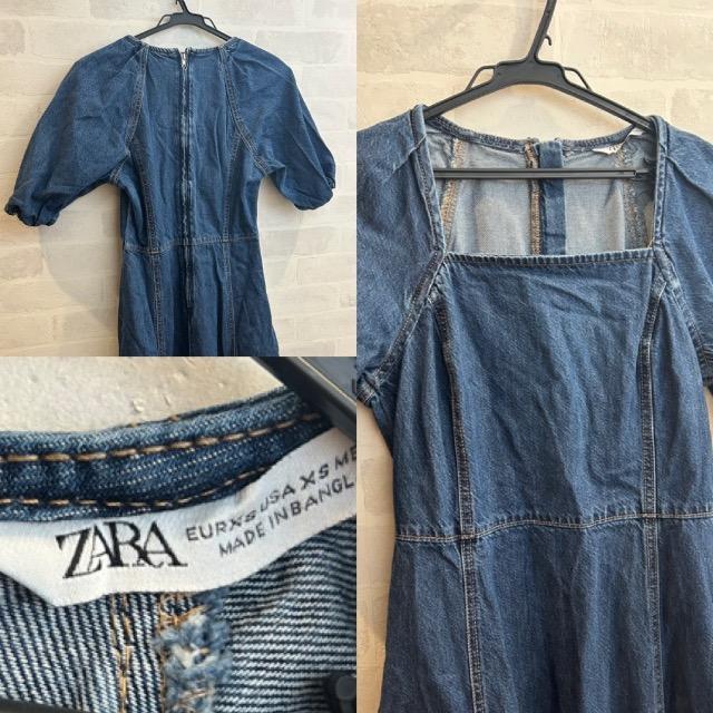 ZARA★ボリュームスリーブスクエアネックデニムロングワンピース★ < ブランド  ZARA★ボリュームスリーブスクエアネックデニムロングワンピース★ < ブランドの