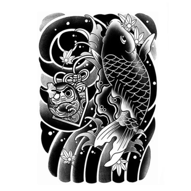 HY08 TATOOシール タトゥーシール リアル和柄ブラック 和彫り入れ墨シール 腕や足用入れ墨シール イベントや動画撮影に < 男性ファッション HY08 TATOOシール タトゥーシール リアル和柄ブラック 和彫り入れ墨シール 腕や足用入れ墨シール イベントや動画撮影に < 男性ファッションの
