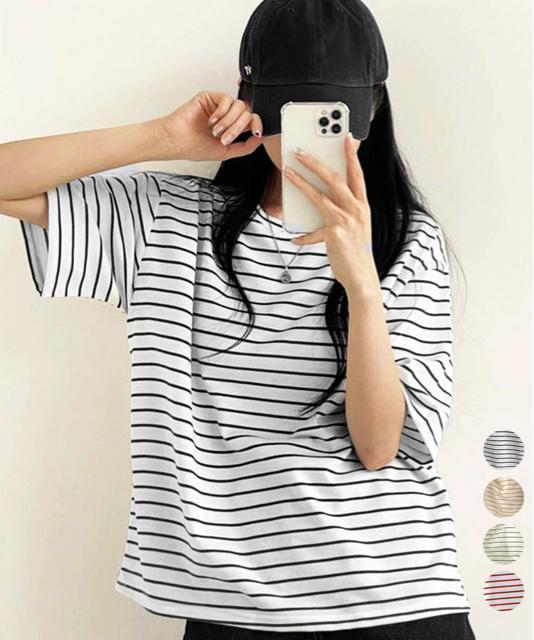 送料無料 新品 ボーダー柄tシャツ レディース 半袖夏服 < 女性ファッション  送料無料 新品 ボーダー柄tシャツ レディース 半袖夏服  < 女性ファッションの