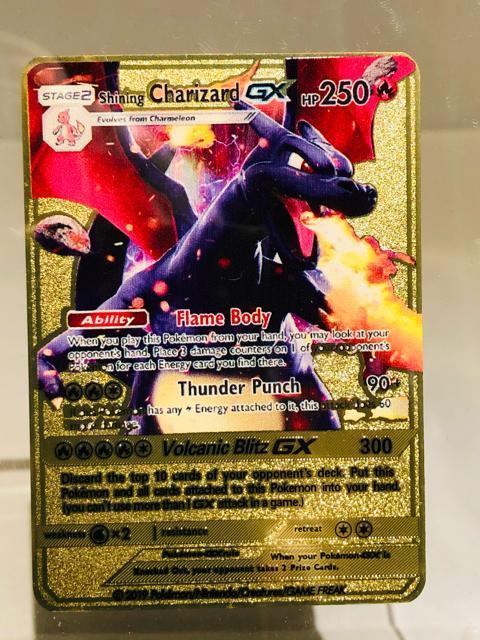 【超限定・1枚のみ】リザードン ポケモン ゴールドメタルカード 高級感重厚 コレクション向け ポケカ オリカ GXマーカーなどにも < トレーディングカード 【超限定・1枚のみ】リザードン ポケモン ゴールドメタルカード 高級感重厚 コレクション向け ポケカ オリカ GXマーカーなどにも < トレーディングカードの