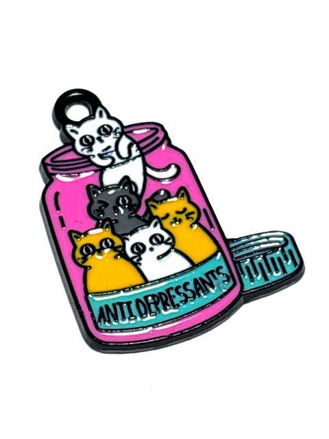 853 お薬ビンと猫ちゃん 1個 ねこネコ 金属チャーム アクセサリーパーツ < ペット/手芸/園芸 853 お薬ビンと猫ちゃん 1個 ねこネコ 金属チャーム アクセサリーパーツ < ペット/手芸/園芸の