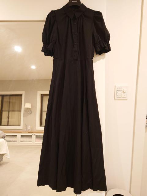 SHEIN 黒のシャツワンピース 半袖 ロング丈 Мサイズ < 女性ファッション SHEIN 黒のシャツワンピース 半袖 ロング丈 Мサイズ < 女性ファッションの