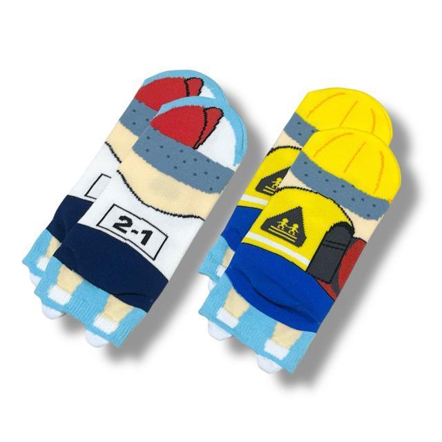 【新品/23〜25cm】あしもとさん家☆靴下2足セット/鼻水小学生男子 < 女性ファッション 【新品/23〜25cm】あしもとさん家☆靴下2足セット/鼻水小学生男子 < 女性ファッションの