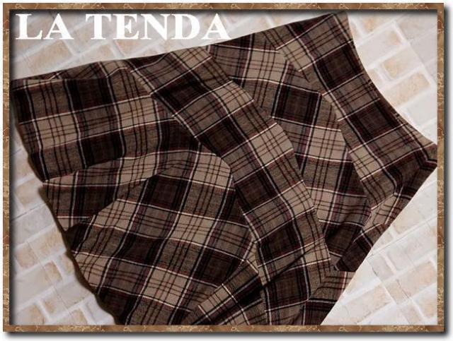 ラテンダ ウールチェックスカート 茶系☆リマージュライカ < 女性ファッション ラテンダ ウールチェックスカート 茶系☆リマージュライカ < 女性ファッションの