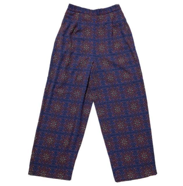 (ゴムM)niko and…ネイビーボヘミアン柄ワイドパンツ◎新品 < ブランド (ゴムM)niko and…ネイビーボヘミアン柄ワイドパンツ◎新品 < ブランドの