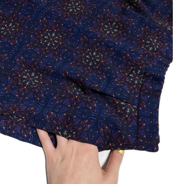 (ゴムM)niko and…ネイビーボヘミアン柄ワイドパンツ◎新品 < ブランド (ゴムM)niko and…ネイビーボヘミアン柄ワイドパンツ◎新品 < ブランドの