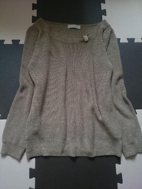 anySiS☆デザインニット★小粒パール☆ラメ★ベージュブラウン系☆ < ブランド  anySiS☆デザインニット★小粒パール☆ラメ★ベージュブラウン系☆  < ブランドの