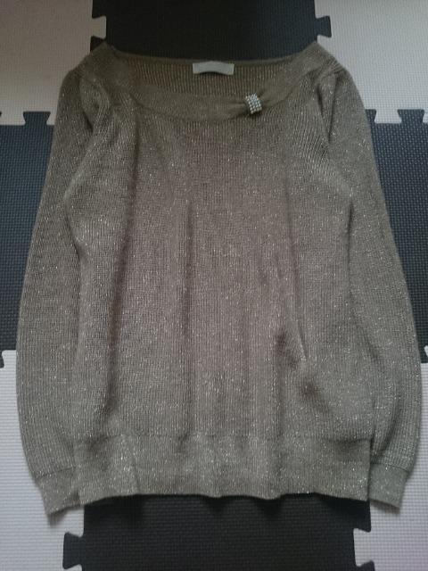 anySiS☆デザインニット★小粒パール☆ラメ★ベージュブラウン系☆ < ブランド  anySiS☆デザインニット★小粒パール☆ラメ★ベージュブラウン系☆ < ブランドの