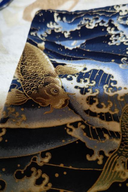 ★処分品★新柄=紺×滝登り鯉和柄ナナメ掛巾着袋 < キッズ/ベビー  ★処分品★新柄=紺×滝登り鯉和柄ナナメ掛巾着袋 < キッズ/ベビーの