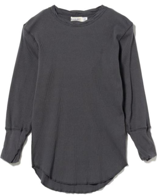 レディース リブ クルー 7分袖 カットソー < 女性ファッション  レディース リブ クルー 7分袖 カットソー  < 女性ファッションの