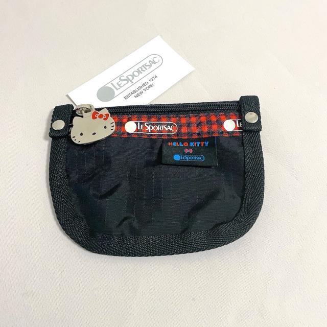 ★新品★LeSportsac レスポートサック ハローキティー 黒色 ブラック 小銭入れ コインケース キーリング付き ポーチ < 女性ファッション  ★新品★LeSportsac レスポートサック ハローキティー 黒色 ブラック 小銭入れ コインケース キーリング付き ポーチ < 女性ファッションの
