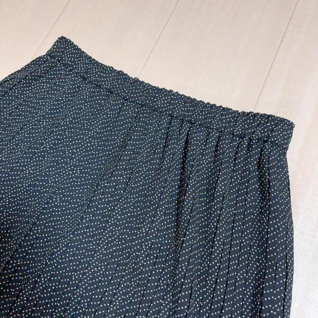 ◆UNIQLO/ユニクロ◆シフォンプリーツプリントロングスカート★ネイビー×ドットM*秋コーデ♪美品 < ブランド  ◆UNIQLO/ユニクロ◆シフォンプリーツプリントロングスカート★ネイビー×ドットM*秋コーデ♪美品 < ブランドの