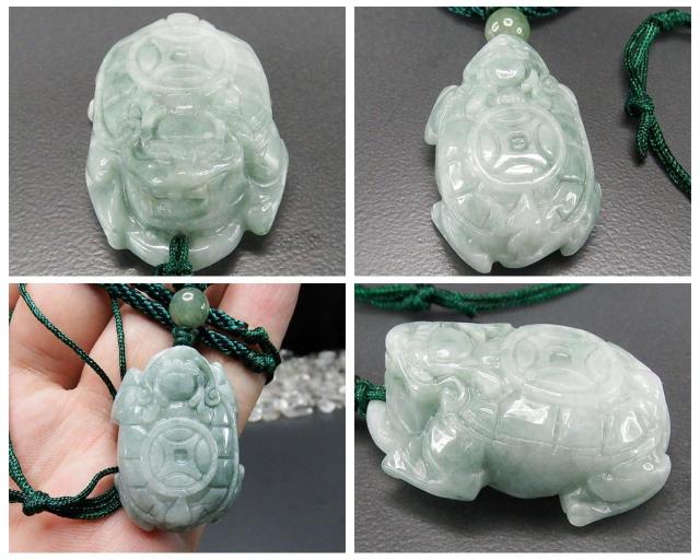 訳有天然ひすい本翡翠龍亀精工彫りペンダントネックレス本翡翠天然石 < 女性アクセサリー/時計  訳有天然ひすい本翡翠龍亀精工彫りペンダントネックレス本翡翠天然石 < 女性アクセサリー/時計の