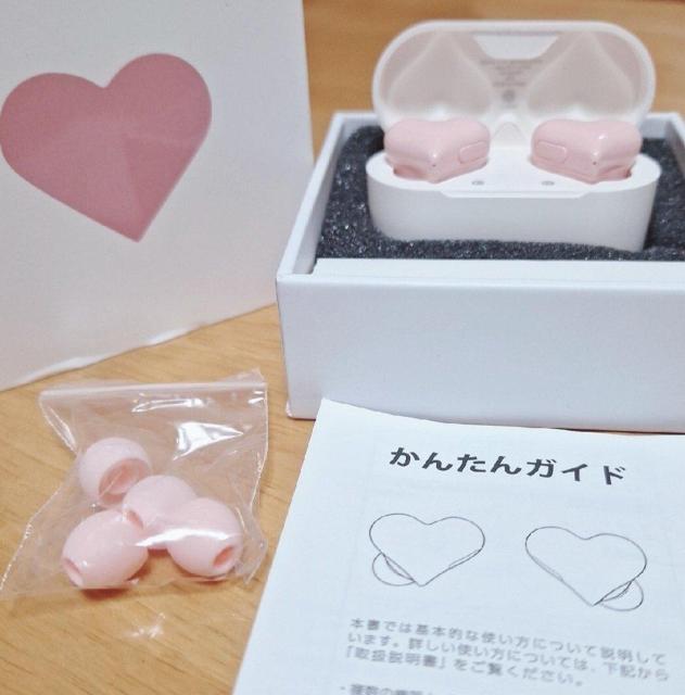 ハート型 Bluetooth イヤホン ピンク < 家電/AV ハート型 Bluetooth イヤホン ピンク < 家電/AVの