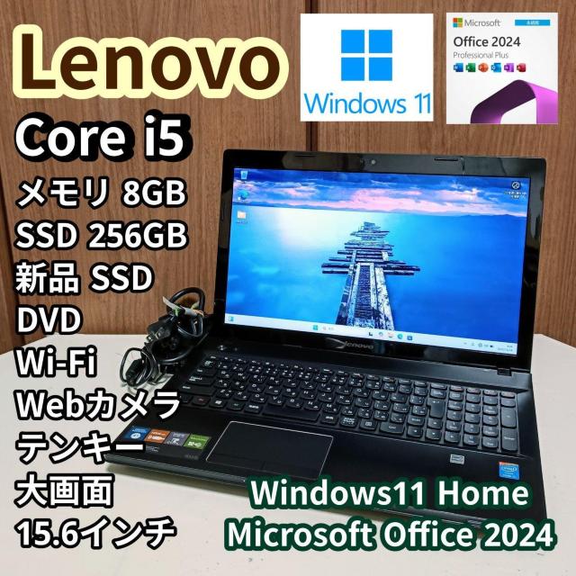 Lenovo Corei5 ������8GB SSD256GB Web�J���� Windows11 �m�[�g�p�\�R�� Office2024  �� PC�{��/���Ӌ@��� 