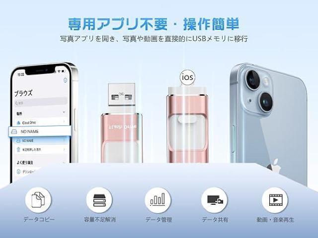 ��p�A�v���s�v 4in1 iPhone�Ή� USB������256GB �����f�[�^�o�b�N�A�b�v �ʐ^�f�[�^�ۑ��t���b�V���������^�C�vc �� PC�{��/���Ӌ@��� 