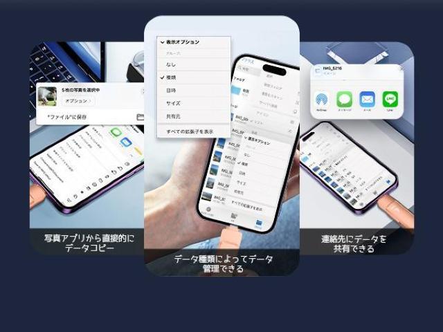 ��p�A�v���s�v 4in1 iPhone�Ή� USB������256GB �����f�[�^�o�b�N�A�b�v �ʐ^�f�[�^�ۑ��t���b�V���������^�C�vc �� PC�{��/���Ӌ@��� 