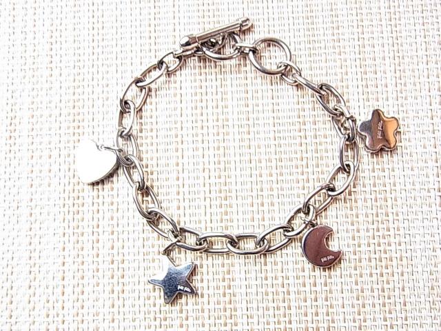 正規フォリフォリ スチール × ラインストーン チャーム ブレスレット 星・月・ハート < ブランド 正規フォリフォリ スチール × ラインストーン チャーム ブレスレット 星・月・ハート < ブランドの