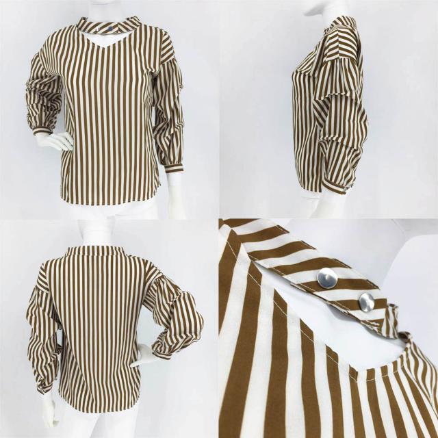 訳有り出品490円★超人気 vネックトップス ボリューム袖  赤 < 女性ファッション  訳有り出品490円★超人気 vネックトップス ボリューム袖  赤 < 女性ファッションの