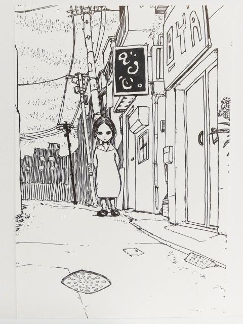オリジナルイラスト 手描きイラスト 街角 ハンドメイド モノクロ アート アナログ 自作 原画 絵 女の子 ハンドメイド art < アニメ/コミック/キャラクター  オリジナルイラスト 手描きイラスト 街角 ハンドメイド モノクロ アート アナログ 自作 原画 絵 女の子 ハンドメイド art  < アニメ/コミック/キャラクターの
