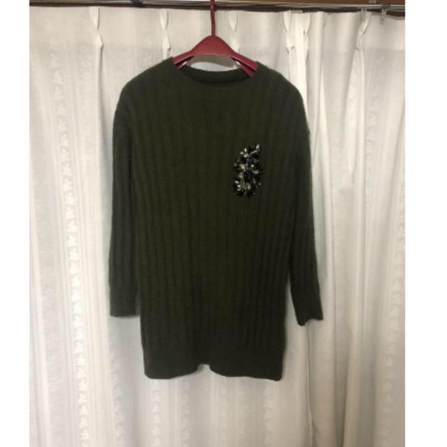 グレースコンチネンタル ビジュー 付きニットワンピース < ブランド  グレースコンチネンタル ビジュー 付きニットワンピース < ブランドの