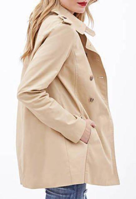 ���g�p�IFOREVER21�� �R�b�g���c�C���g�����`�R�[�g �x�[�W�� �� �u�����h�� 