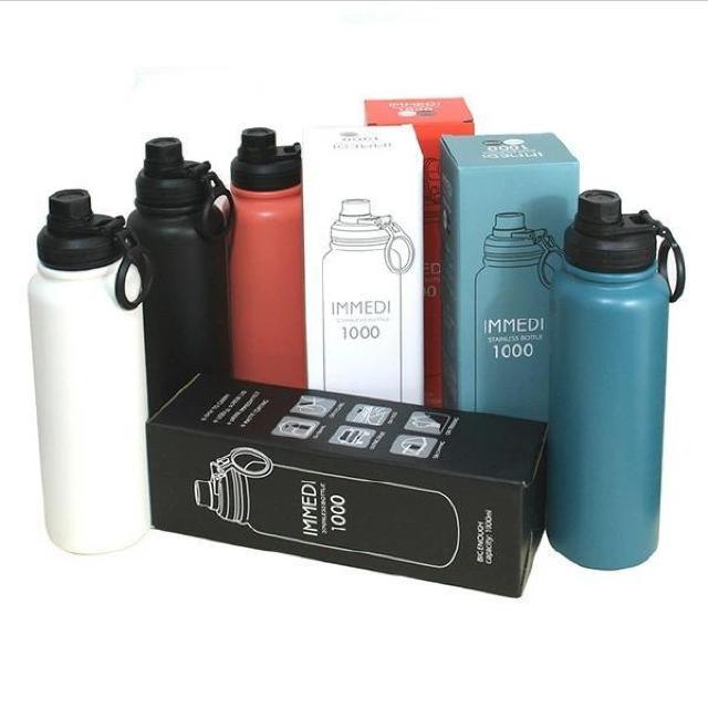 IMMEDI ステンレスボトル 1000ml ブルー 大きな水筒 大容量 ステンレスマグボトル アウトドア水筒 < レジャー/スポーツ IMMEDI ステンレスボトル 1000ml ブルー 大きな水筒 大容量 ステンレスマグボトル アウトドア水筒 < レジャー/スポーツの