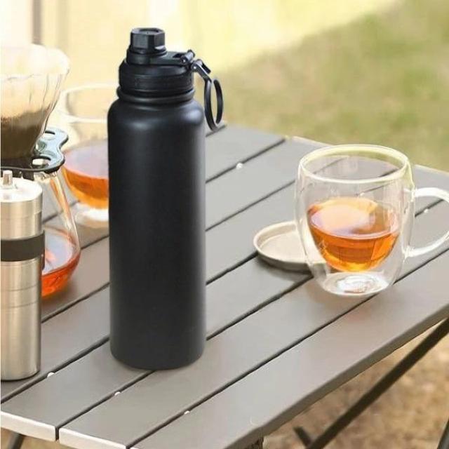 IMMEDI ステンレスボトル 1000ml ブルー 大きな水筒 大容量 ステンレスマグボトル アウトドア水筒 < レジャー/スポーツ IMMEDI ステンレスボトル 1000ml ブルー 大きな水筒 大容量 ステンレスマグボトル アウトドア水筒 < レジャー/スポーツの